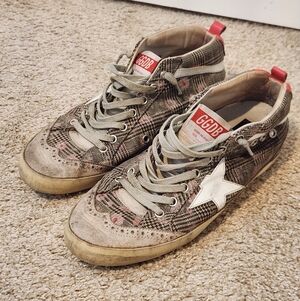 Golden Goose Plaid Midstar Sneakers (39)